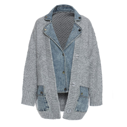 Thick Loose Denim Coat Cardigan