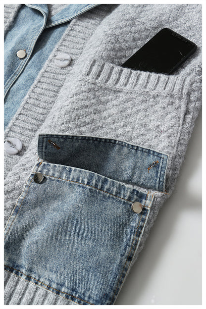 Thick Loose Denim Coat Cardigan