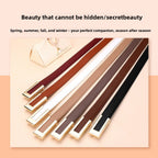 Bellagio Gold-Clasp Leather Belt