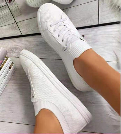 Flat Lace-Up Fly Sneakers