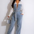 The Riviera — Wide Leg Denim Jumpsuit