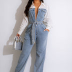 The Riviera — Wide Leg Denim Jumpsuit