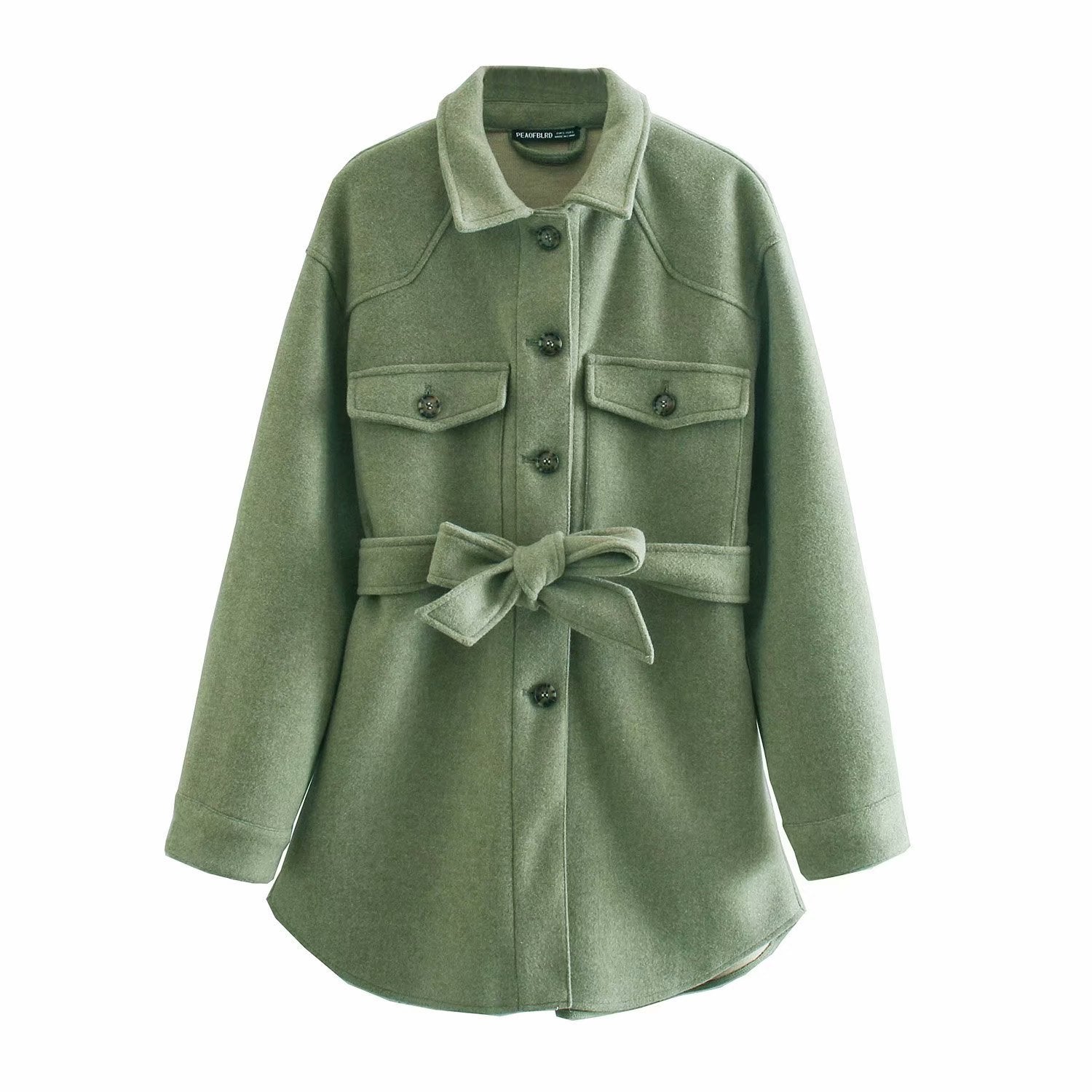 Single Breasted Mid Length Woolen Coat