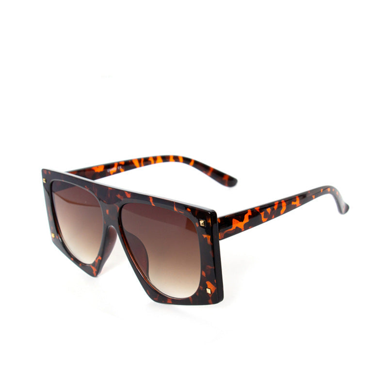 Square Leopard Frame Print Sunglasses