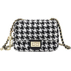 Small All-match Houndstooth Crossbody Bag