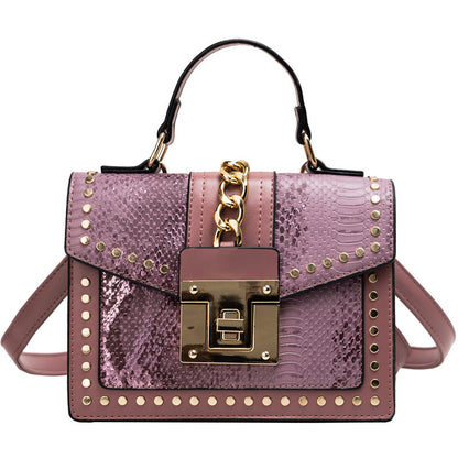 Fashion snake pattern handbag