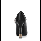 Thick-heeled shoes