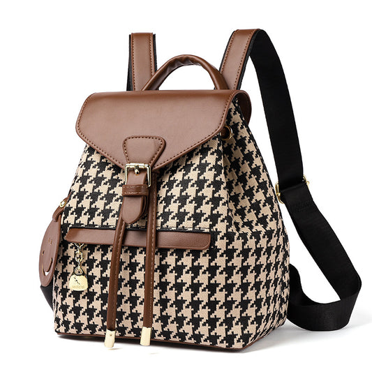 Houndstooth Travel Backpack