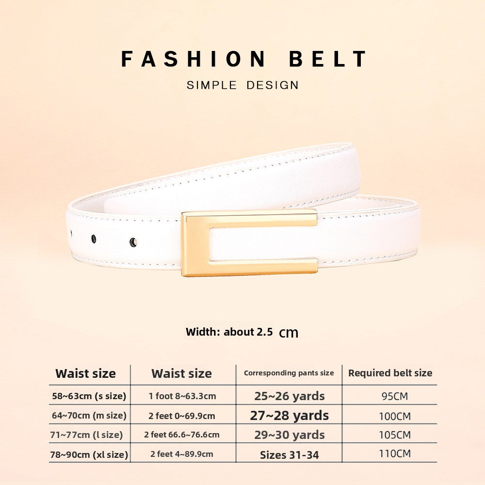 Sleek leather belt