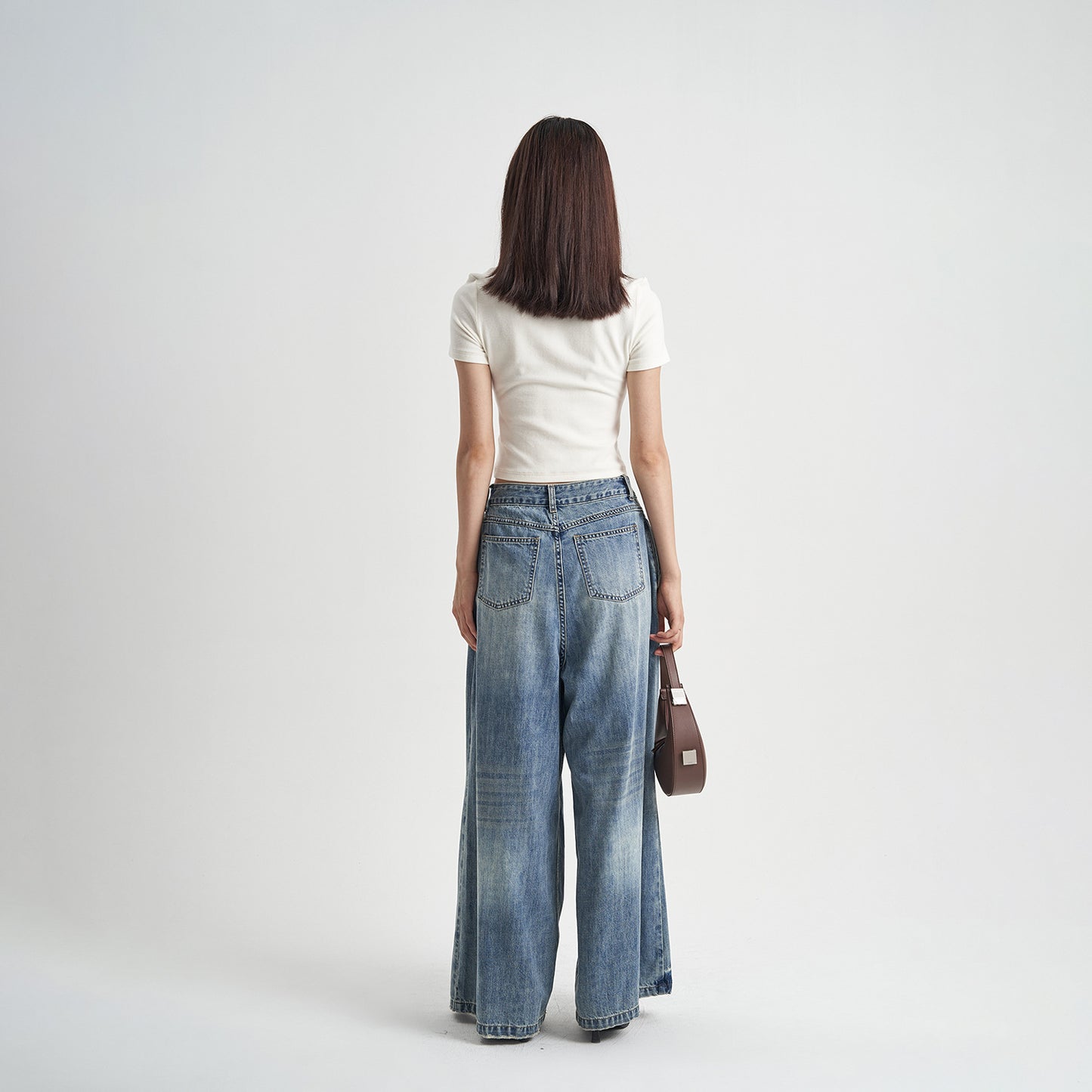 Washed Wide Leg Jeans