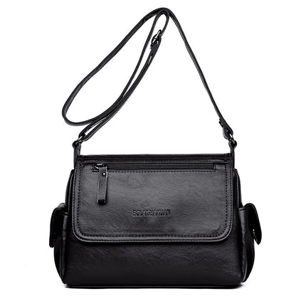 Leather Messenger Shoulder Bag