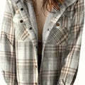 Women's Plaid Button-Up Long Sleeve Jacket
