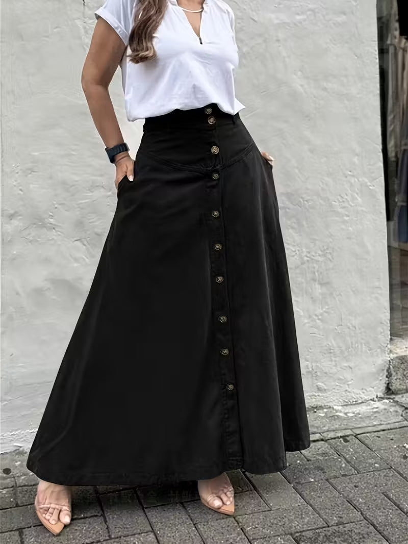 The Atelier — Elegant High-Waist A-Line Skirt
