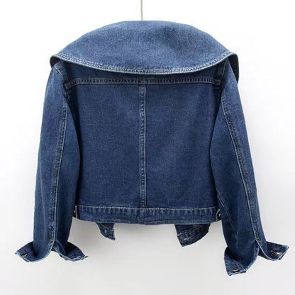 Retro Peter Pan Denim Coat