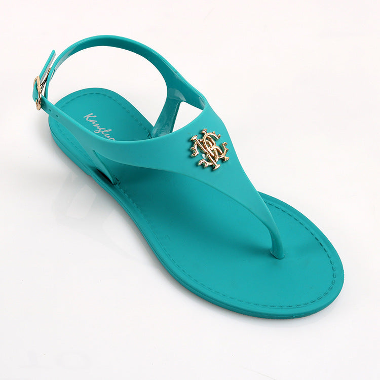 T-Buckle Roman Flip Flops Women