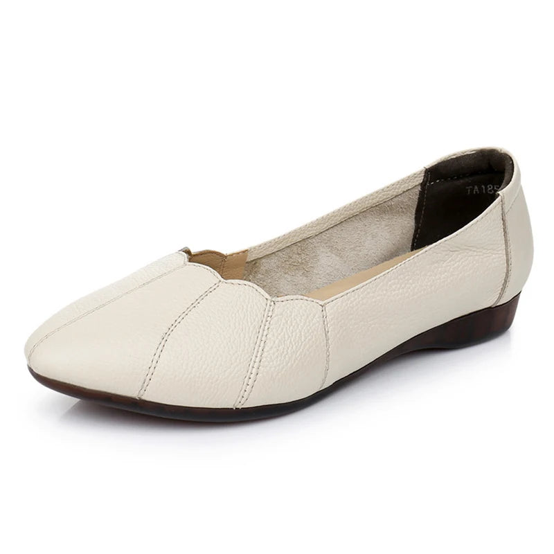 Genuine Leather Flat Shoes