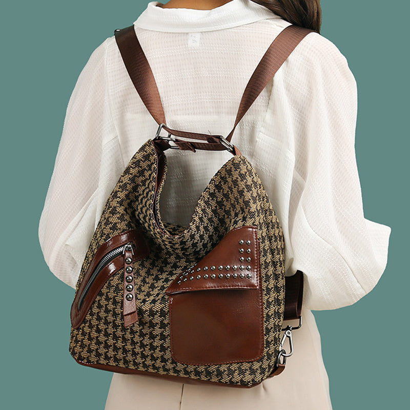 Houndstooth Backpack