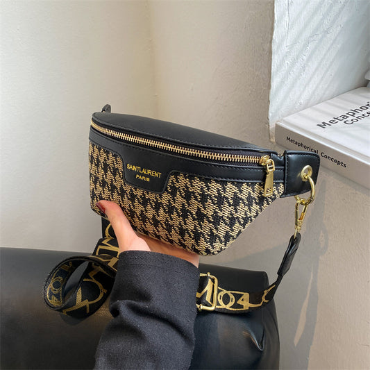 Houndstooth Saddle Bag