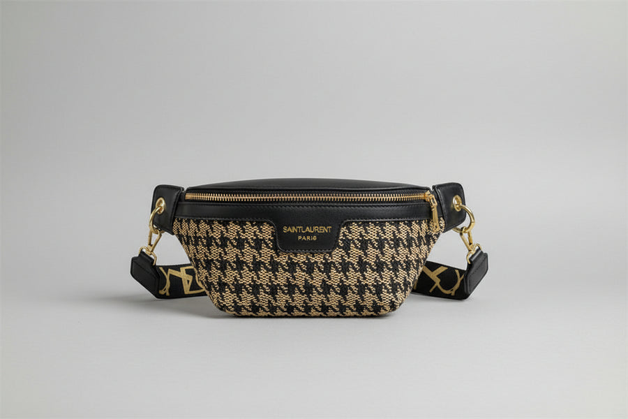 Houndstooth Saddle Bag