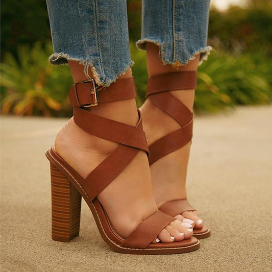 Chunky Strap Heels