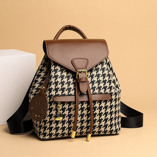 Houndstooth Travel Backpack