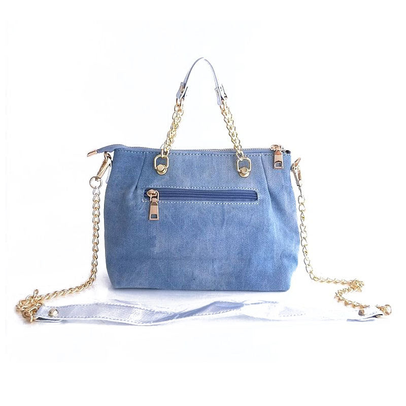 Cowgirl Diamond-studded Denim Messenger Handbag