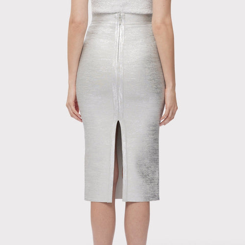 Split Metalic skirt