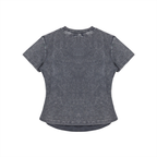 Vintage Washed Bodycon Cotton T-Shirt