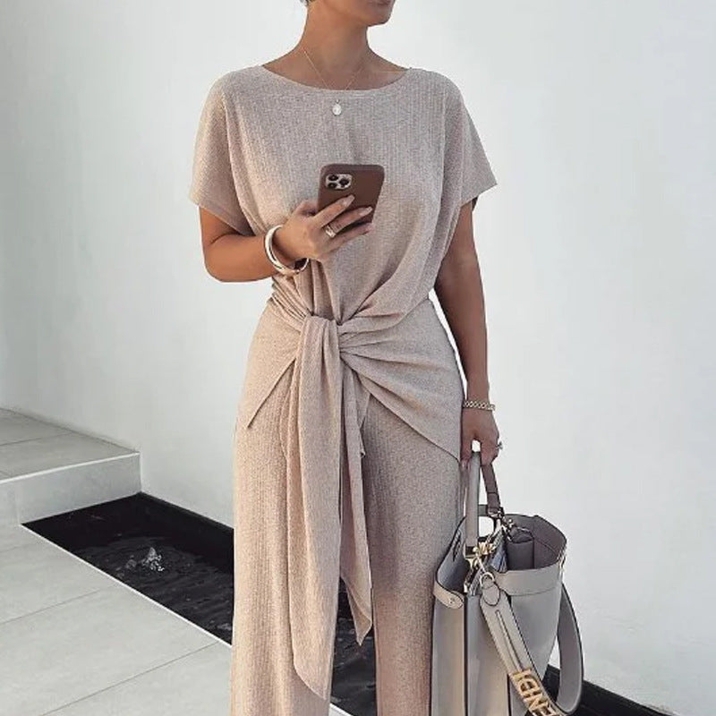 Knitted Pleated Graceful Jumpsuit