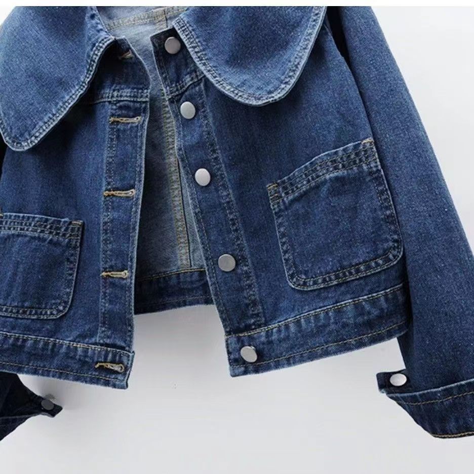 Retro Peter Pan Denim Coat