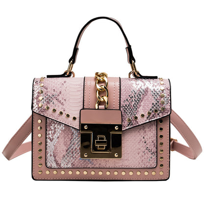 Fashion snake pattern handbag