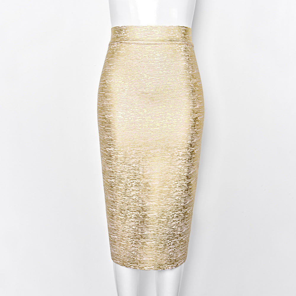 Split Metalic skirt
