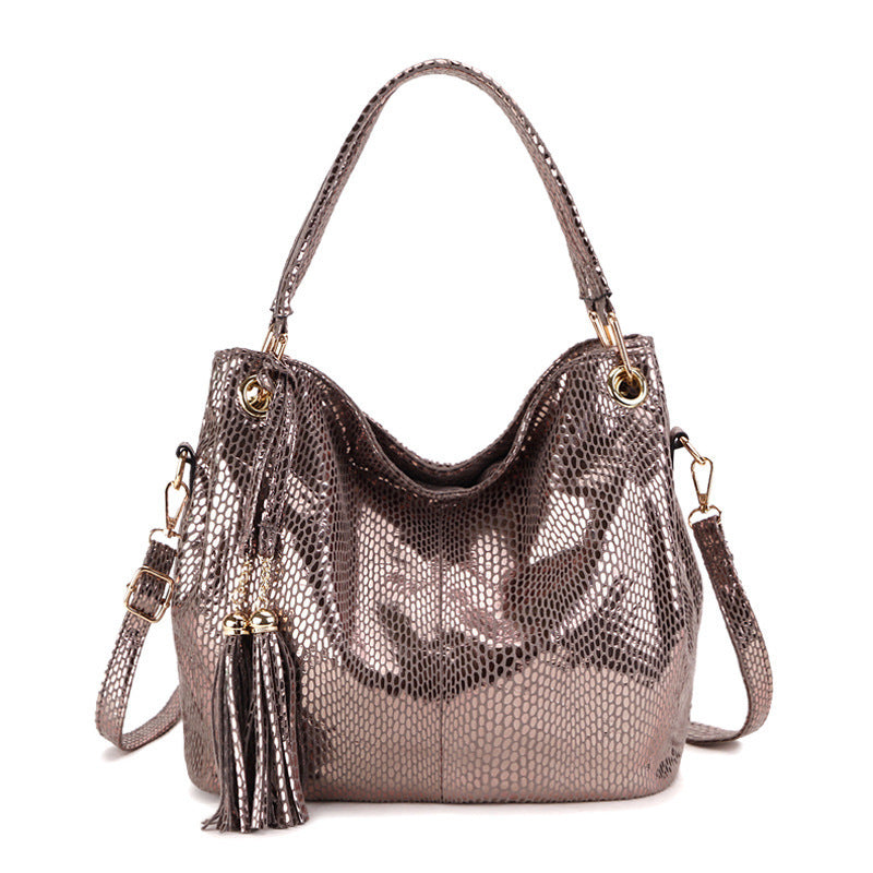 New Snake Pattern Shoulder Slung Women's Handbag