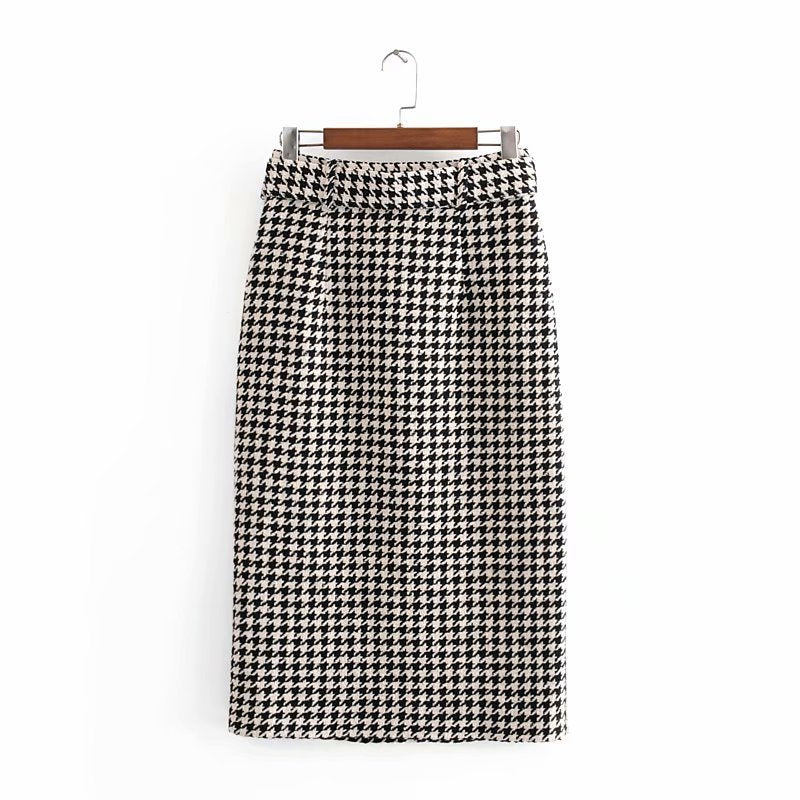 Houndstooth Hip skirt