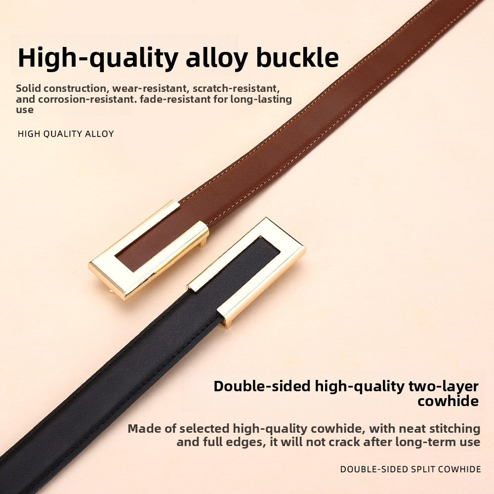 Sleek leather belt