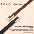 Bellagio Gold-Clasp Leather Belt