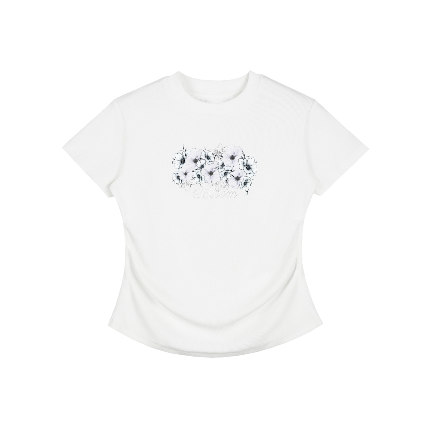 Vintage Washed Bodycon Cotton T-Shirt