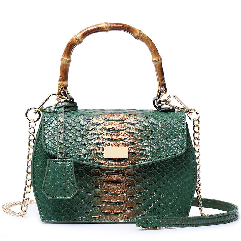 Snake print handbag