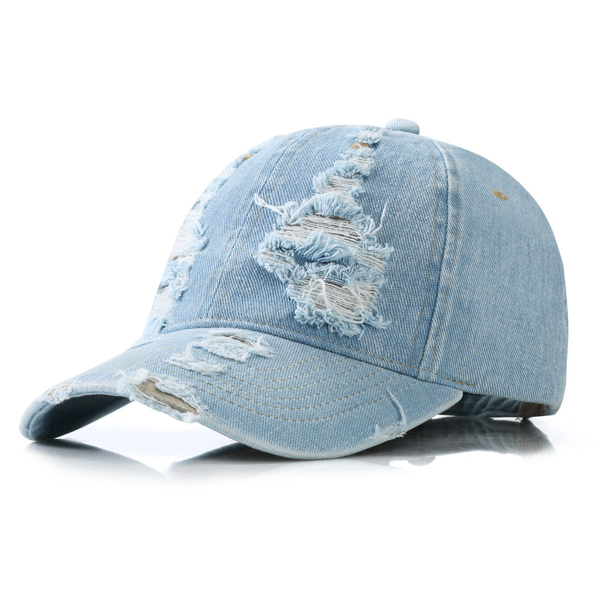 Denim Ripped Baseball Cap