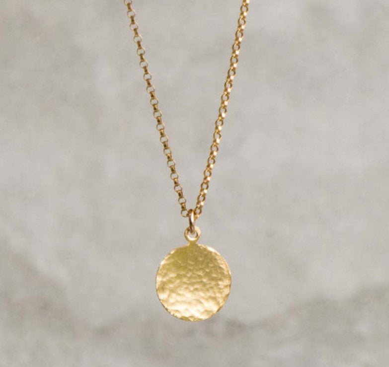 Hammered Style Small Round Earrings