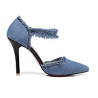 Denim Gladiator Heels