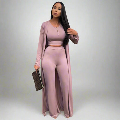 Casual So Fresh Pink Three Piece Set