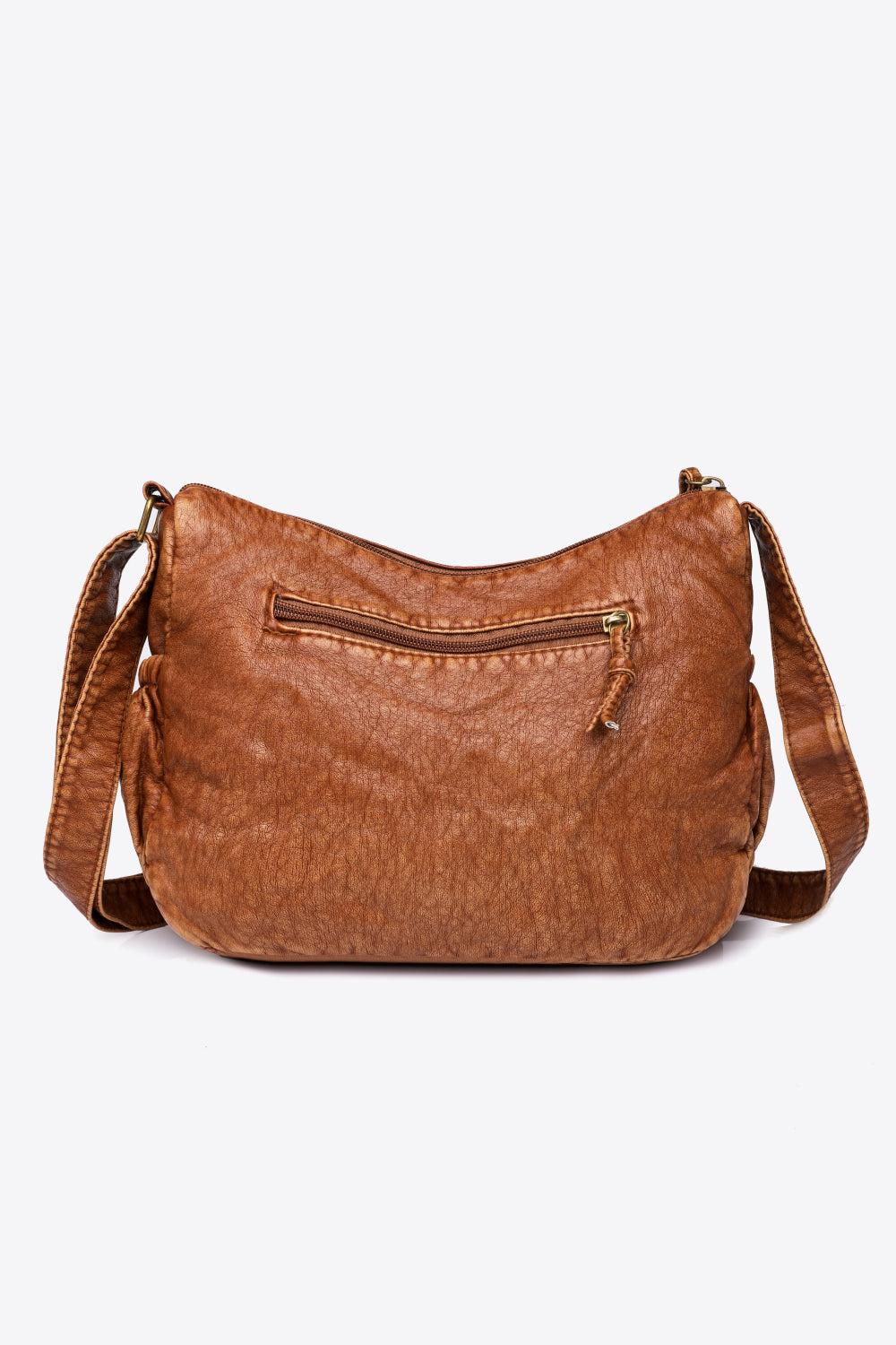 Brown PU Leather Crossbody Bag