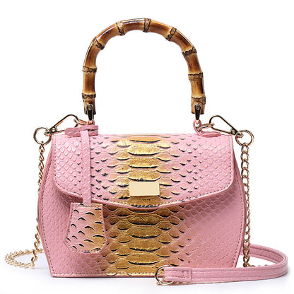 Snake print handbag