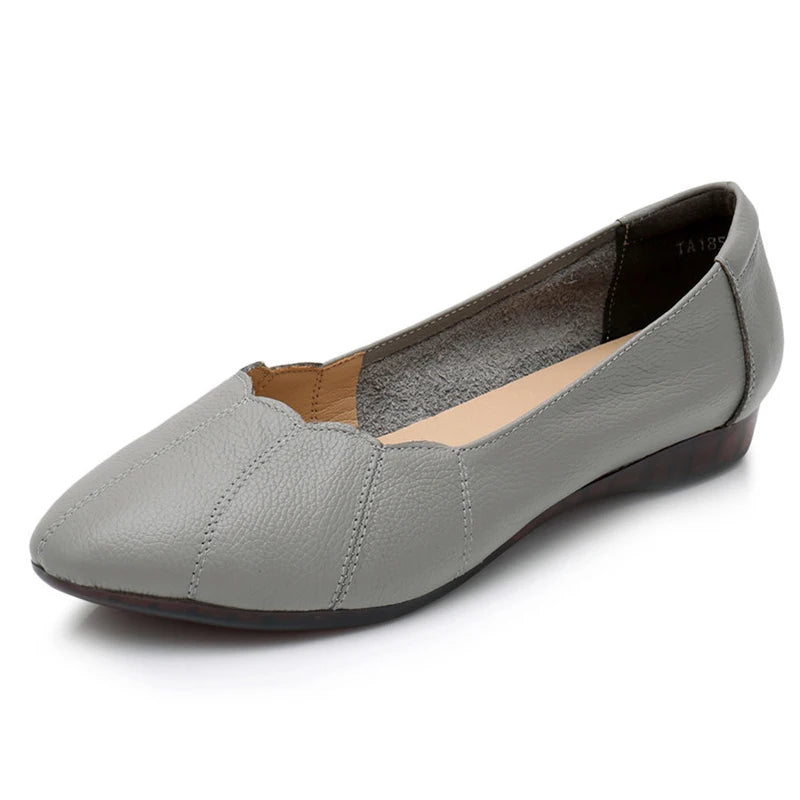 Genuine Leather Flat Shoes