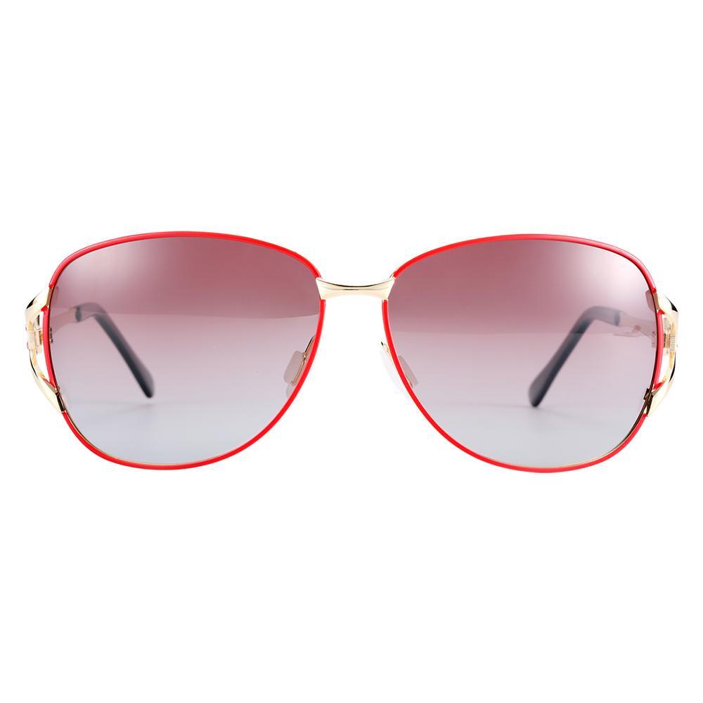 Elegant Women Gradient Luxury Polarized Sunglasses Luxury Round Eyewear With Metal High Quality Frame  lunette de soile