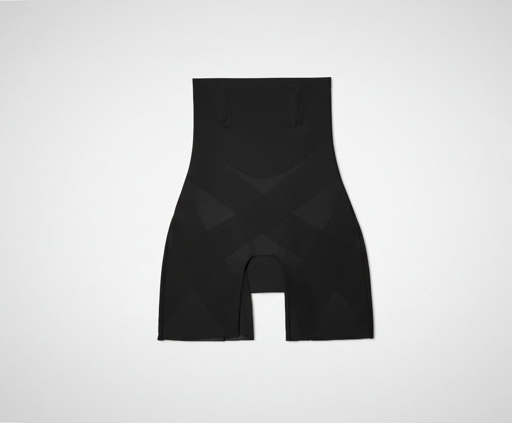 Black shapewear on a light gray background with 'Black' label
