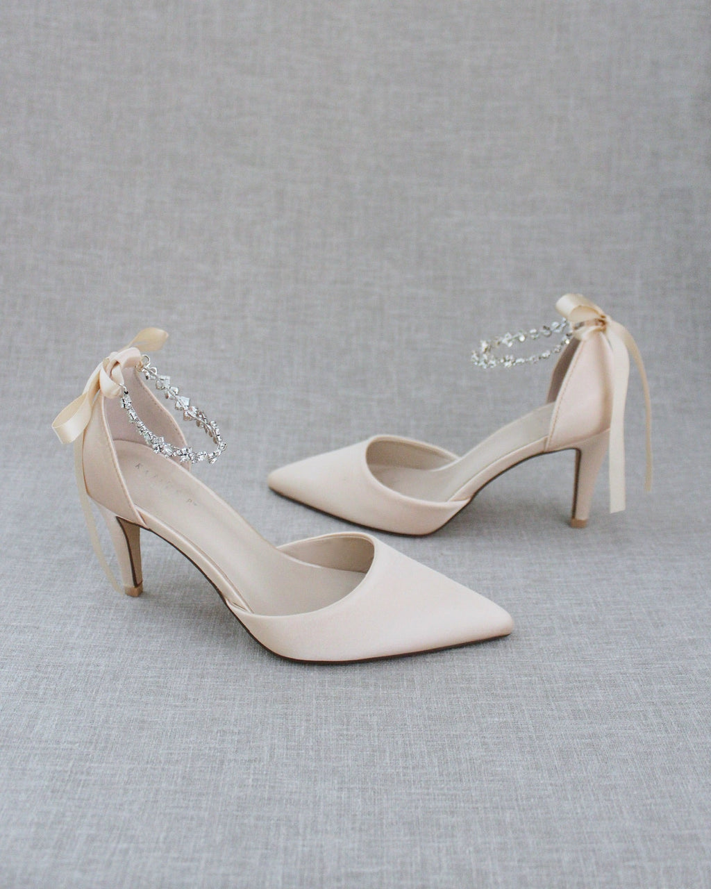 Evening Pumps with Amaryllis Crystal Strap