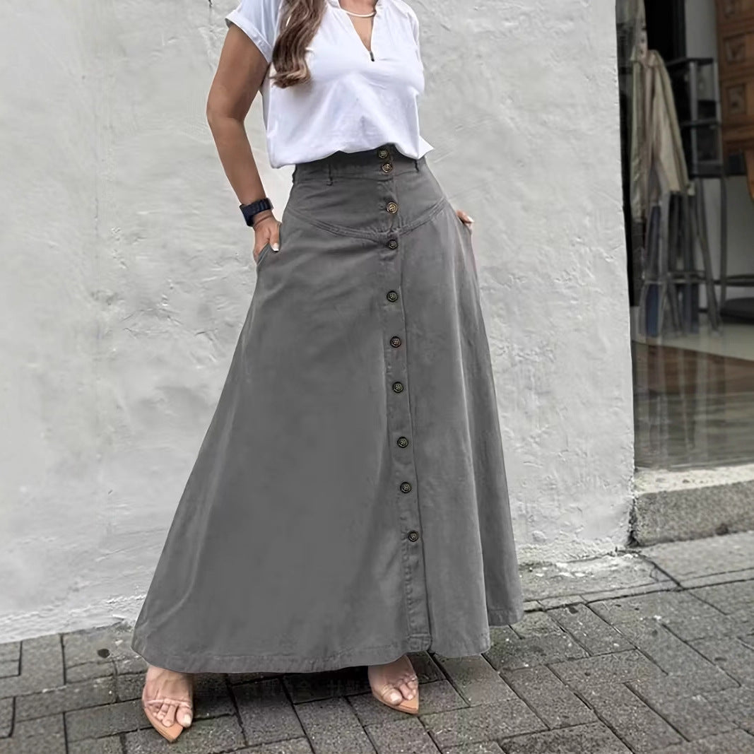 The Atelier — Elegant High-Waist A-Line Skirt