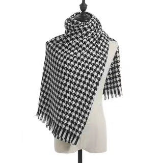 Cashmere Thick Houndstooth Scarf